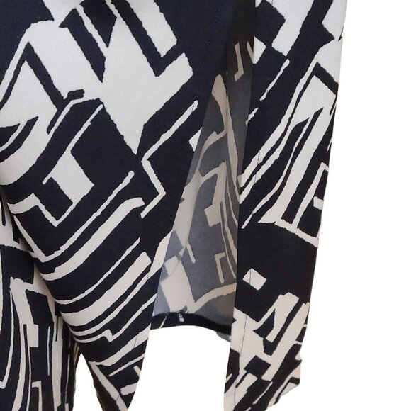 Jessica Howard  Maxi Dress Womens  14 Geometric Print  V Neck Side Slits - Picture 6 of 8